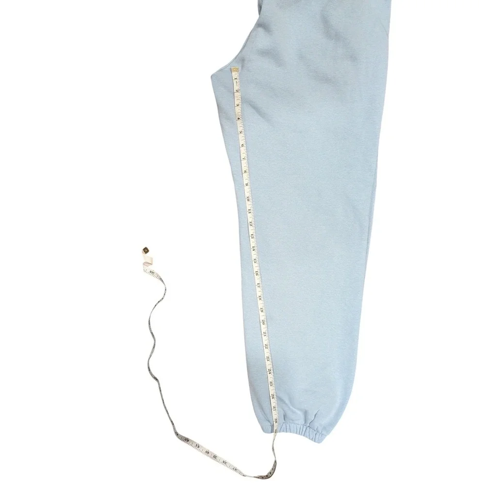 NIKE Sportswear Light Blue Club Fleece Jogger Sweatpants Front Seam Logo Wmns M
